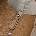 The Row Marlo 14 Premium Textured Leather Tote | Large Capacity Shoulder Bag | Elephant Grey Commuter Bag
