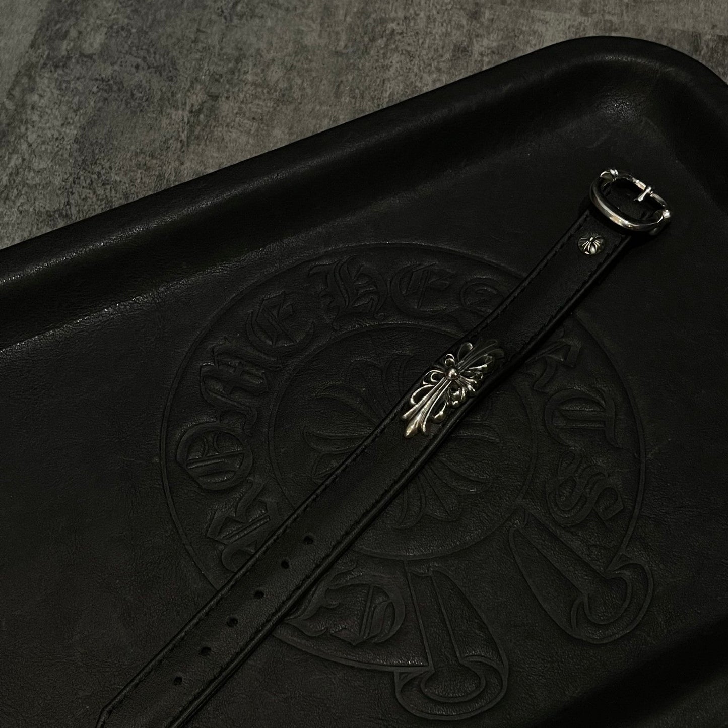 Chrome Hearts Iris Leather Bracelet