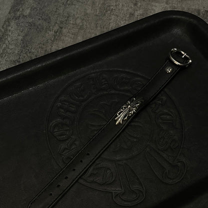 Chrome Hearts Iris Leather Bracelet