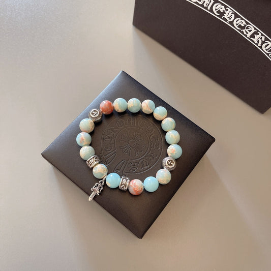 Chrome Hearts Multi-Colored Gemstone Beaded Bracelet