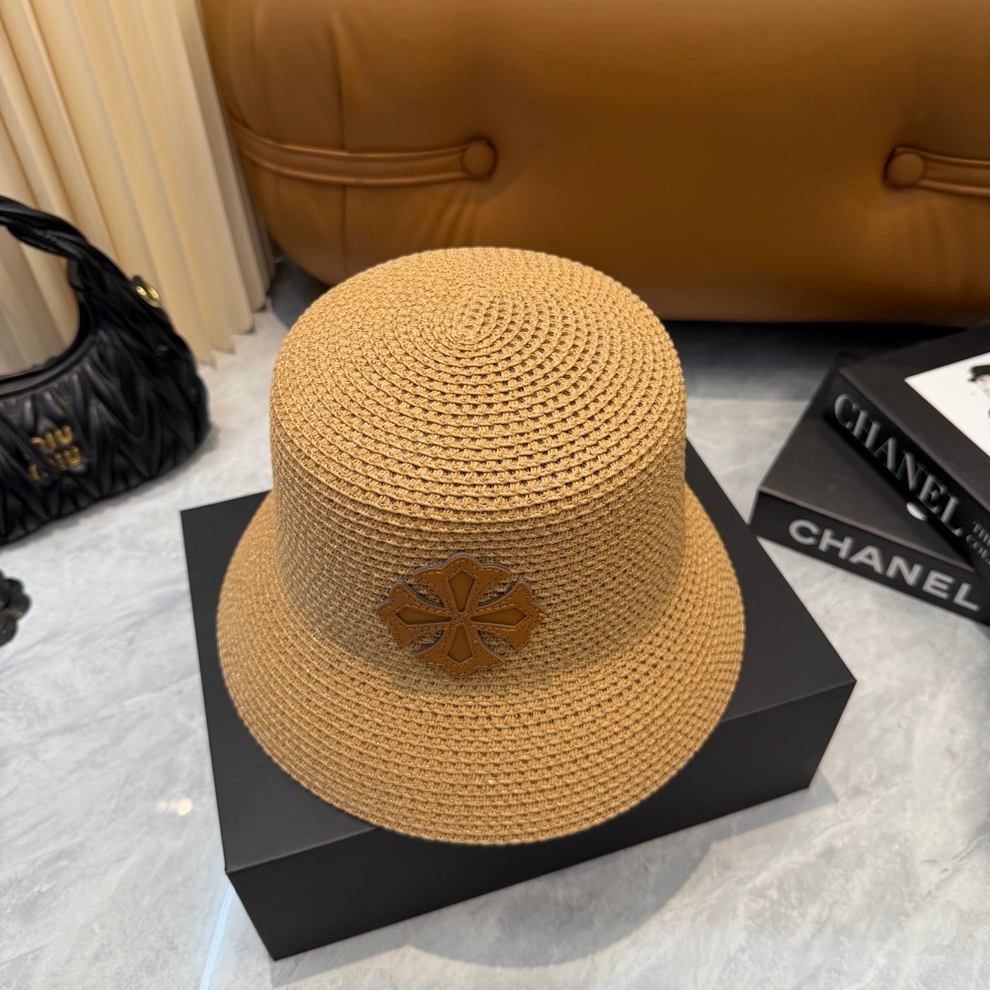 Chrome Hearts Straw Bucket Hat