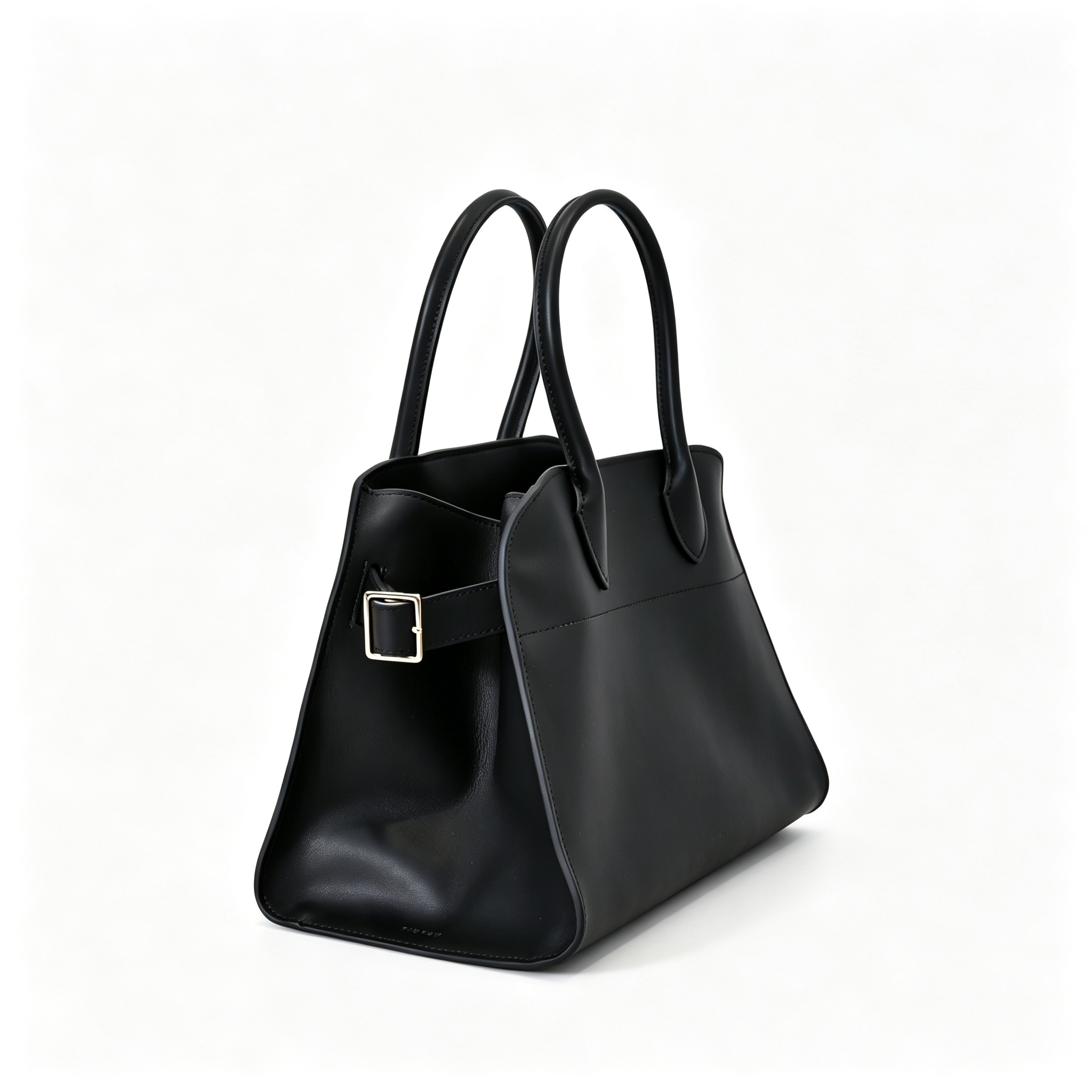 Soft Margaux 12 Bag in Pebbled Leather – Elegant Women’s Shoulder & Crossbody Tote, Black/Brown