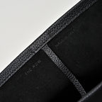 The Row N/S Park Medium Tote Bag | 30cm Pebbled Calfskin Bucket Bag | Black Leather Shoulder Tote