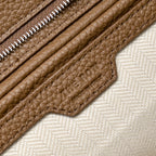 The Row Marlo 14 Premium Textured Leather Tote | Large Capacity Shoulder Bag | Elephant Grey Commuter Bag
