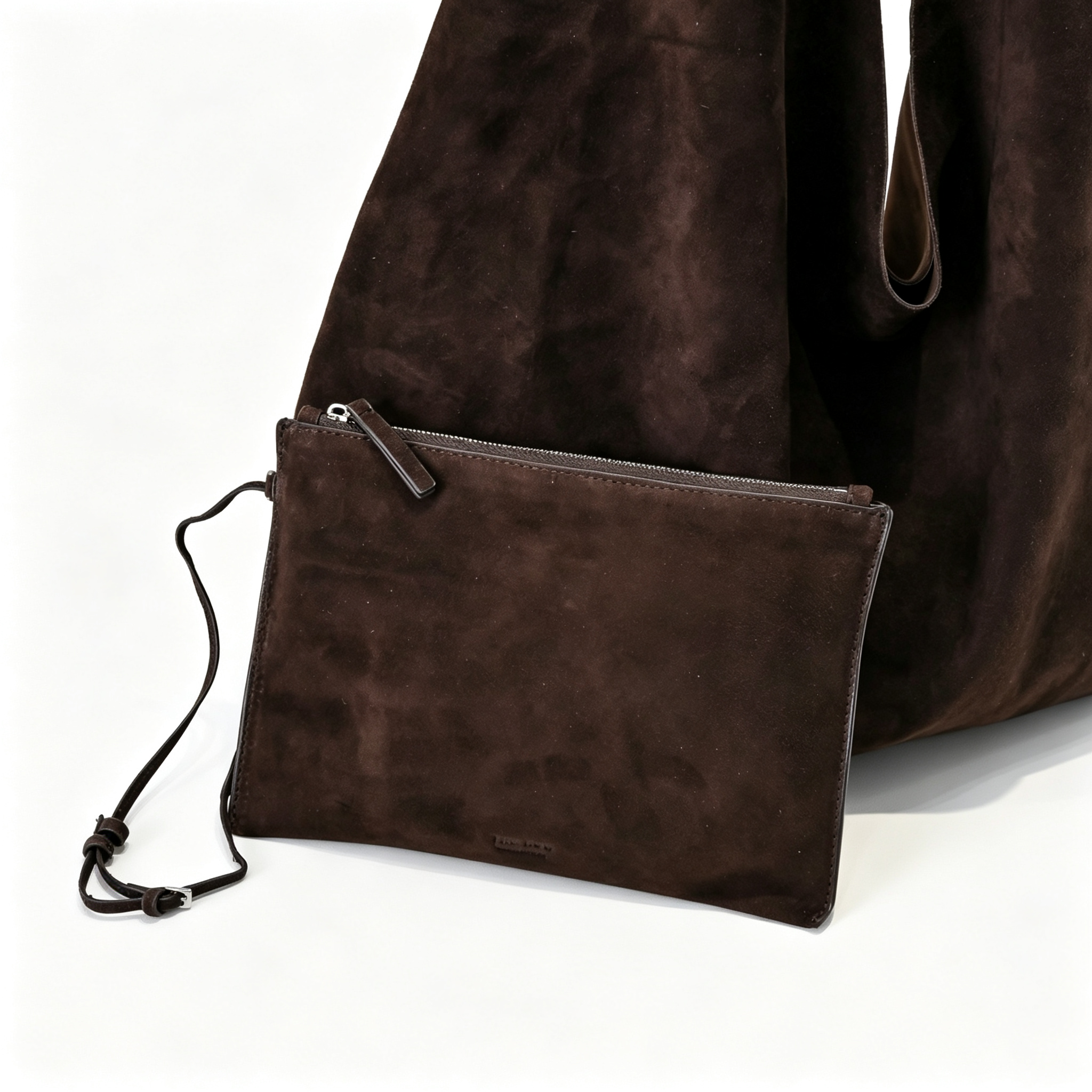 Luxury Suede Hobo Bag – The Row Bindle 3 Style, Soft Calfskin, Minimalist Design for Women