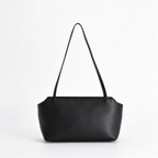 The Row Terrasse To Go Mini Shoulder Bag | 27cm Soft Lambskin Underarm Bag | Black Minimalist Handbag