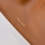The Row Soft Margaux 15 Smooth Leather Tote Bag | Classic Caramel Commuter Handbag with Detachable Strap | Women's Luxury Shoulder Bag