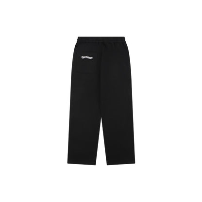 Chrome Hearts "Sanskrit Horseshoe" Embroidered Straight-Leg Sweatpants