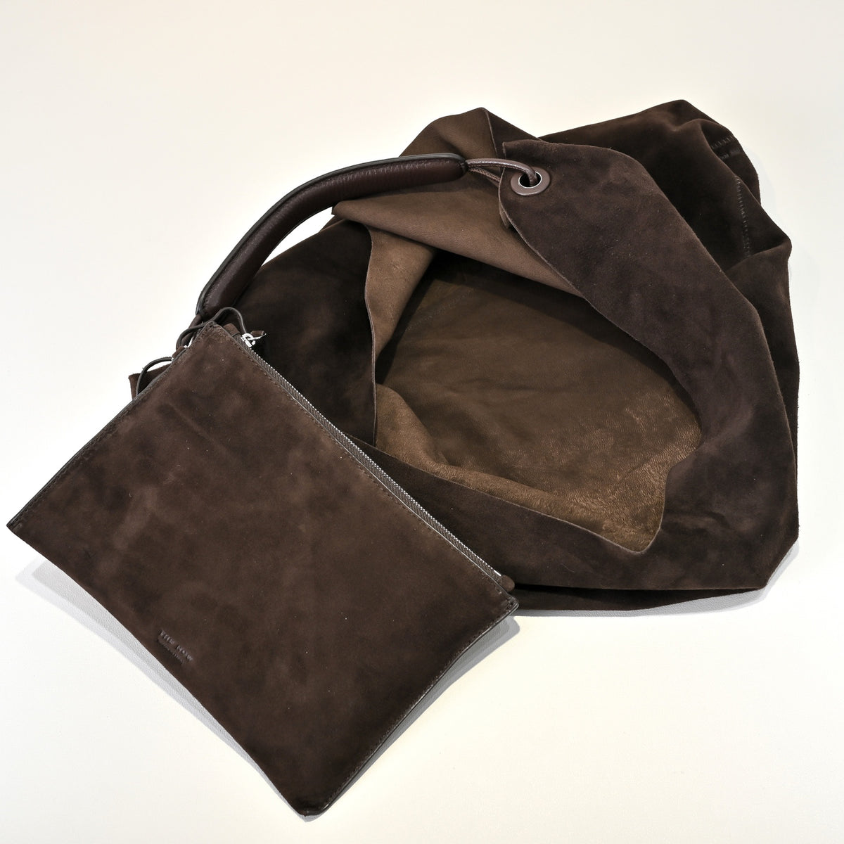 The Row Bindle Three Suede Shoulder Bag | Large Capacity Hobo Tote with Top Handle | Women's Designer Underarm Bag