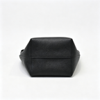 The Row N/S Park Medium Tote Bag | 30cm Pebbled Calfskin Bucket Bag | Black Leather Shoulder Tote