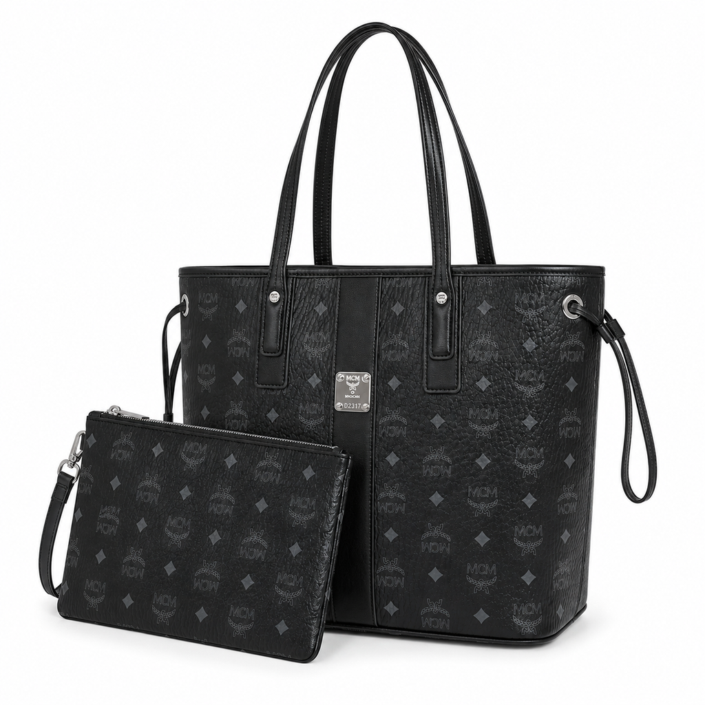 MCM Liz Series Medium Reversible Tote with Pouch
