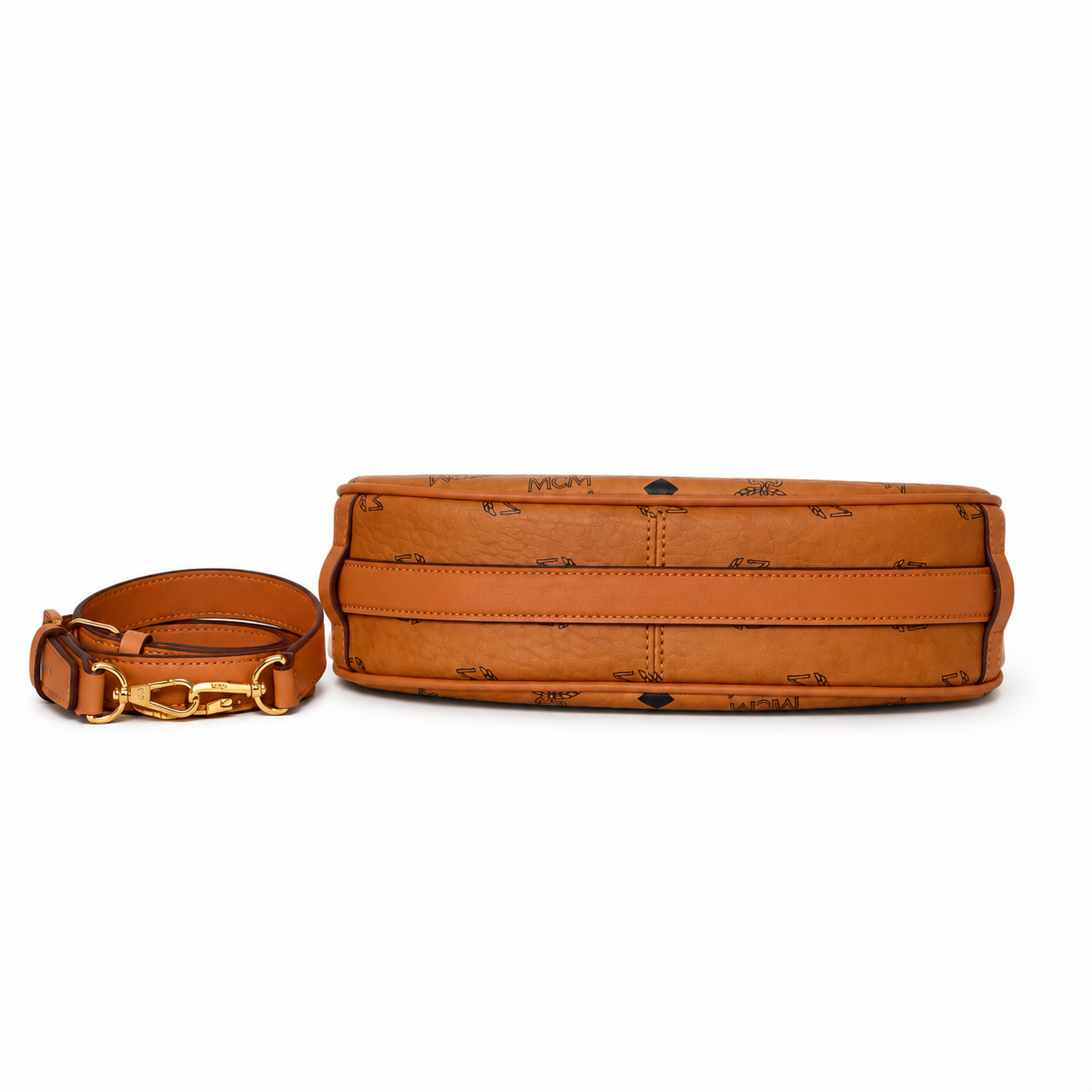 MCM Aren Crescent Shoulder Bag
