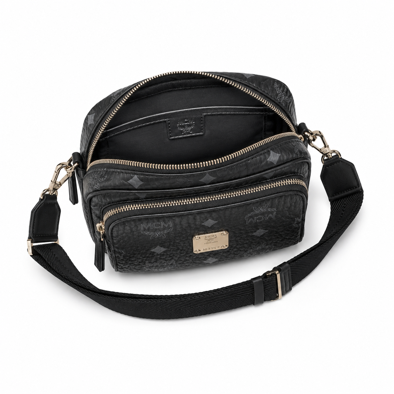 MCM Aren Series Black Camera Bag