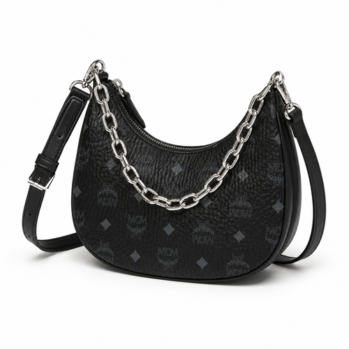 MCM Aren Crescent Bag
