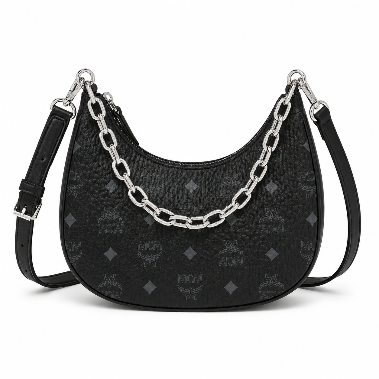 MCM Aren Crescent Bag