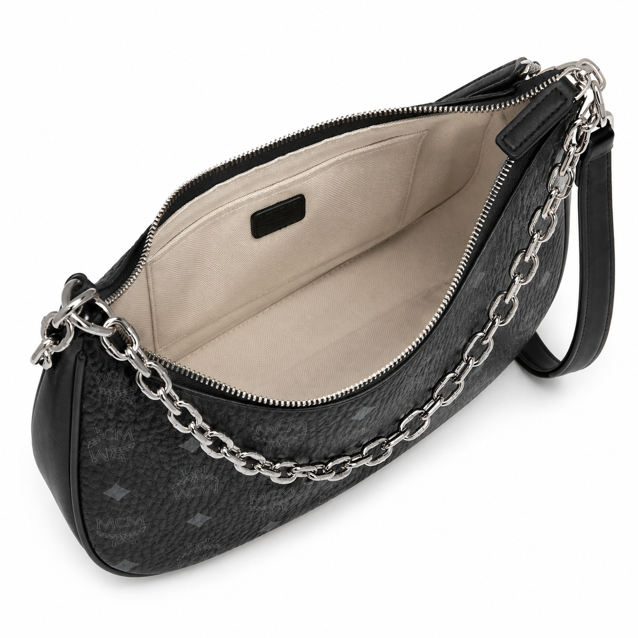 MCM Aren Crescent Bag