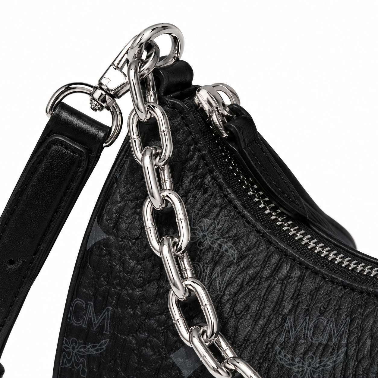 MCM Aren Crescent Bag