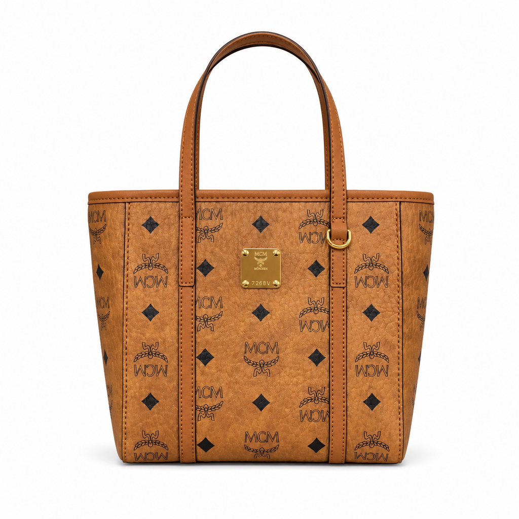 MCM Toni Visetos Mini Basket Tote Bag