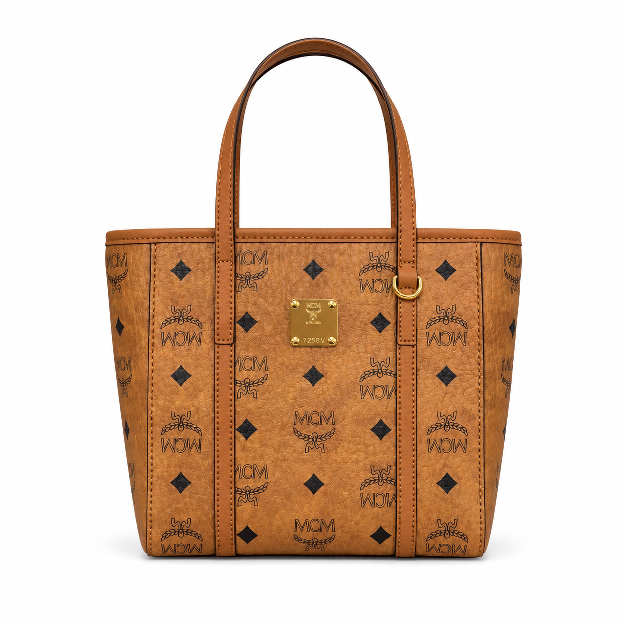 MCM Toni Visetos Mini Basket Tote Bag