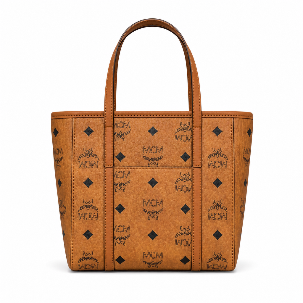 MCM Toni Visetos Mini Basket Tote Bag