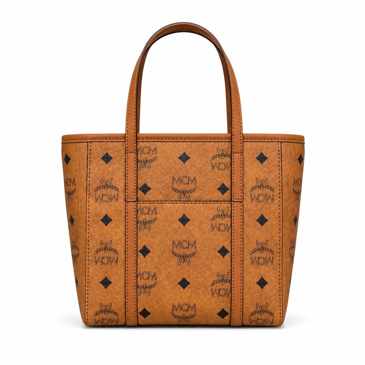 MCM Toni Visetos Mini Basket Tote Bag