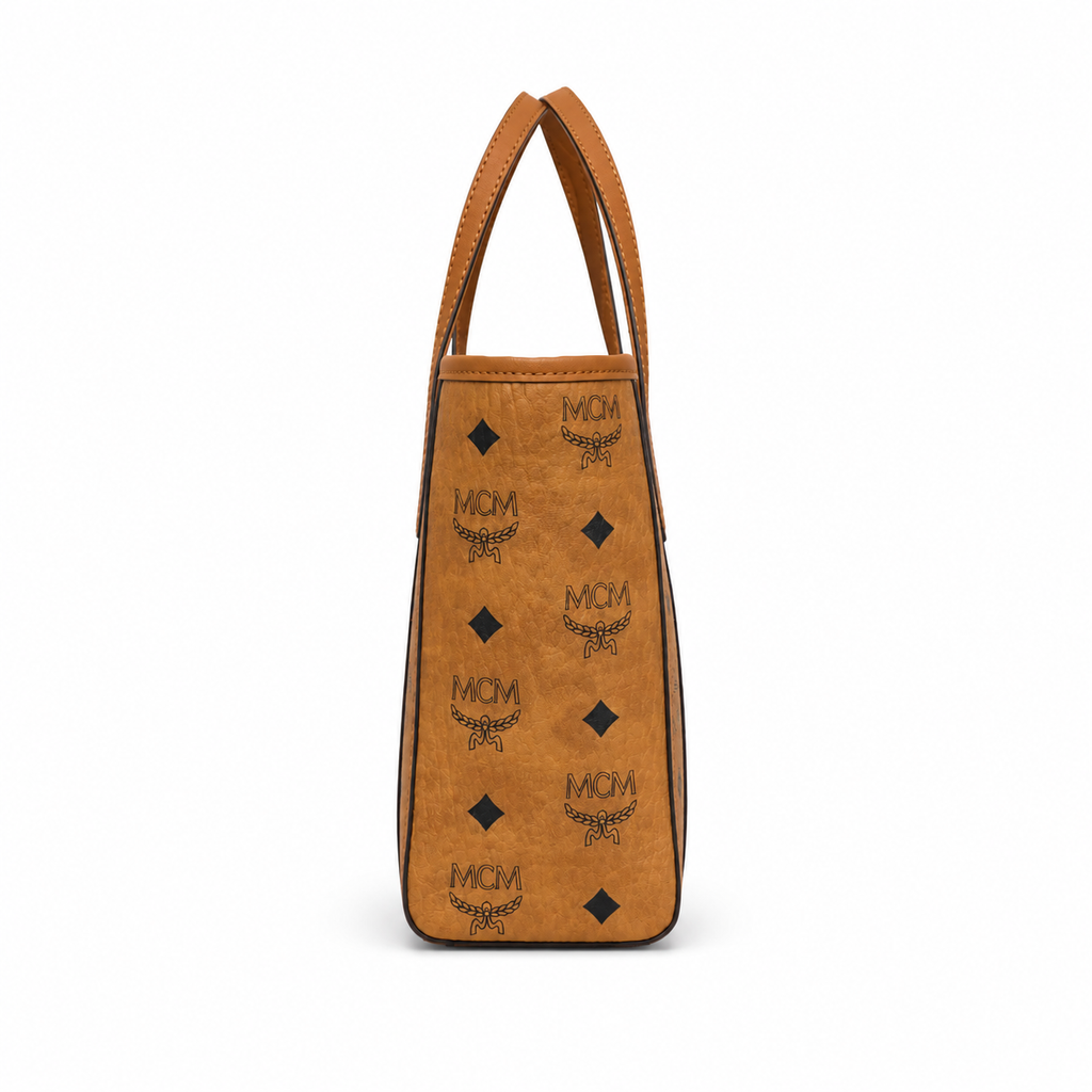 MCM Toni Visetos Mini Basket Tote Bag