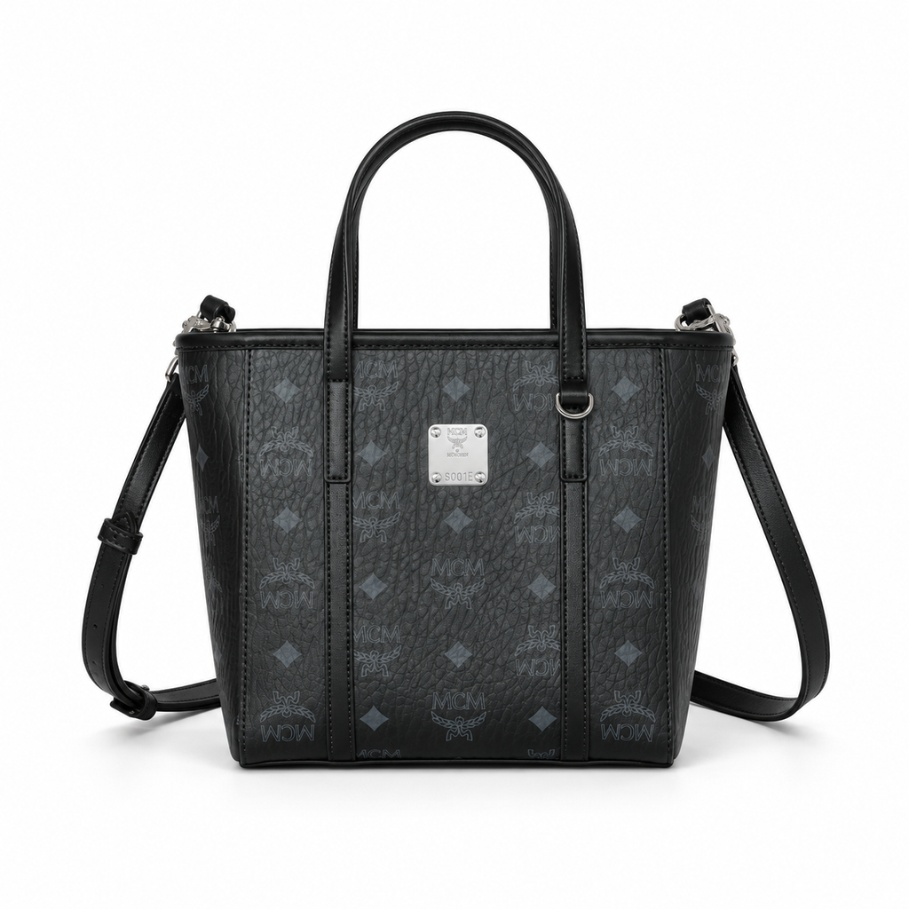 MCM Toni Visetos Mini Basket Tote Bag