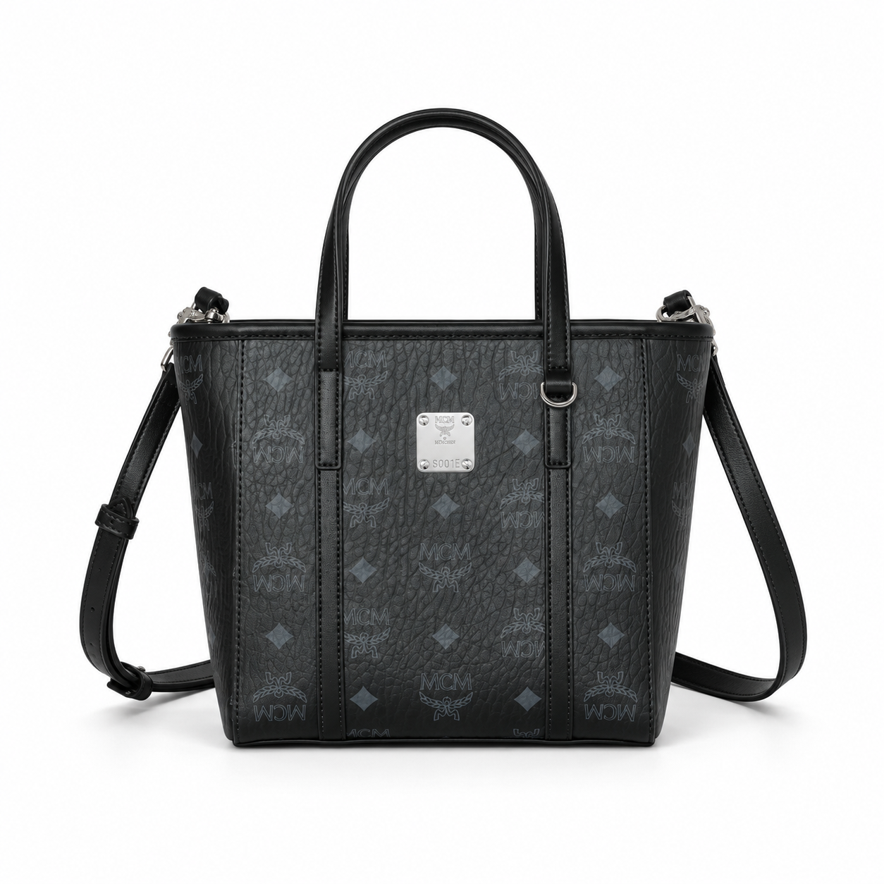 MCM Toni Visetos Mini Basket Tote Bag