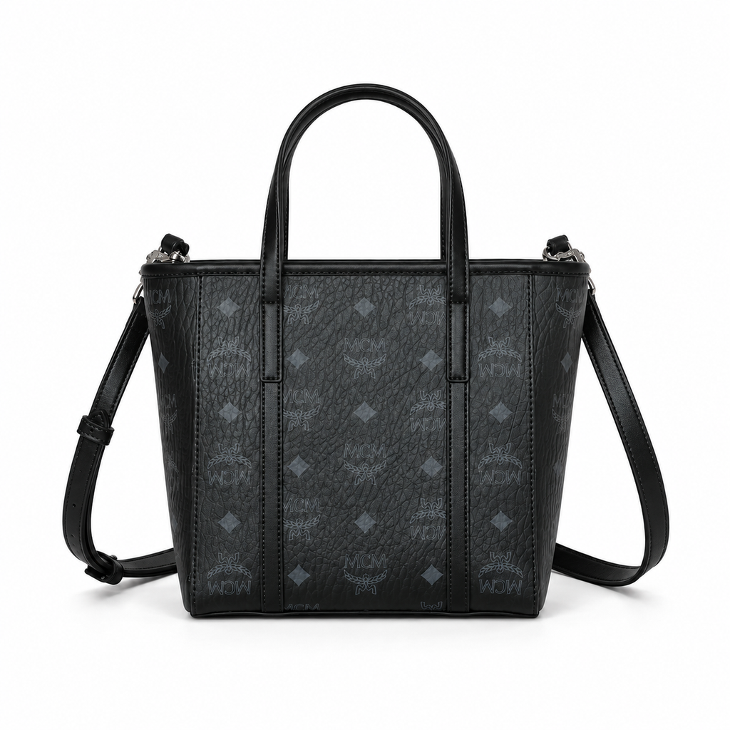 MCM Toni Visetos Mini Basket Tote Bag