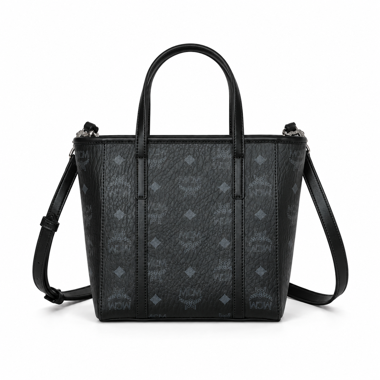 MCM Toni Visetos Mini Basket Tote Bag