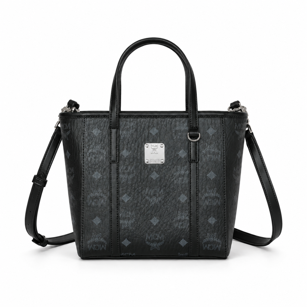 MCM Toni Visetos Mini Basket Tote Bag