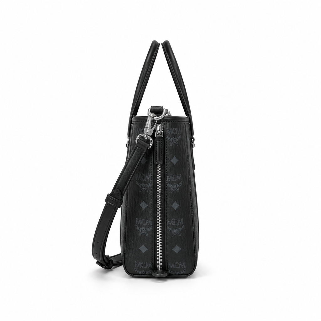 MCM Toni Visetos Mini Basket Tote Bag