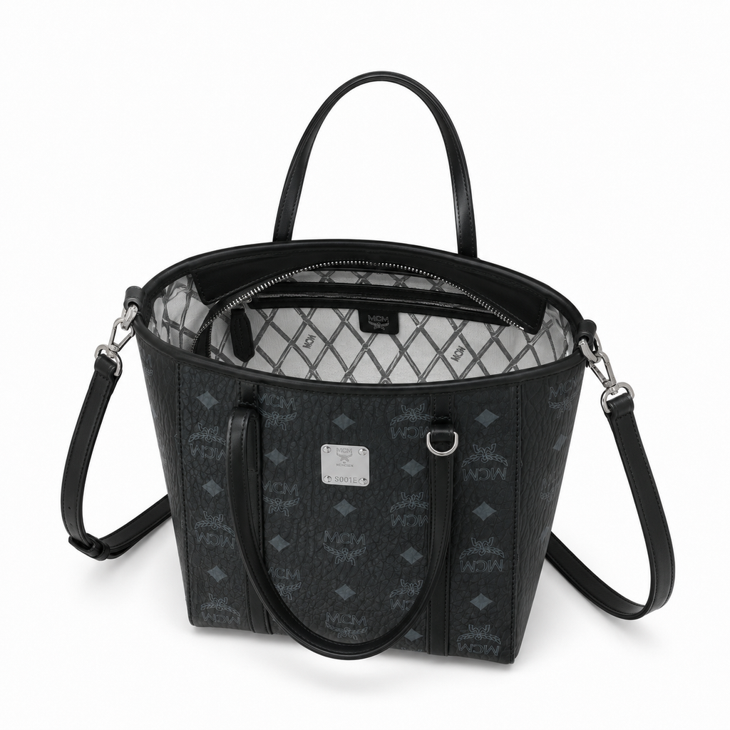 MCM Toni Visetos Mini Basket Tote Bag