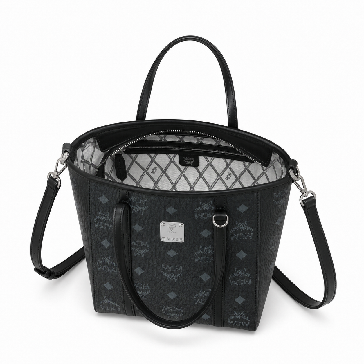 MCM Toni Visetos Mini Basket Tote Bag