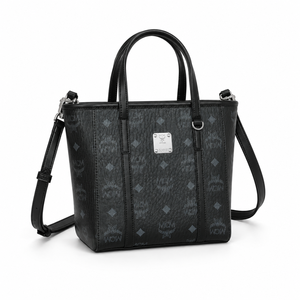 MCM Toni Visetos Mini Basket Tote Bag