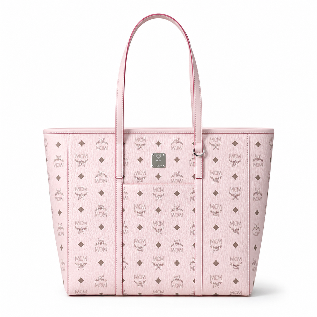 MCM Liz Visetos Series Pink Tote Bag