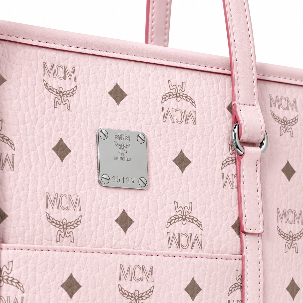 MCM Liz Visetos Series Pink Tote Bag