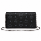 MCM Klassik Series Black Chain Envelope Bag