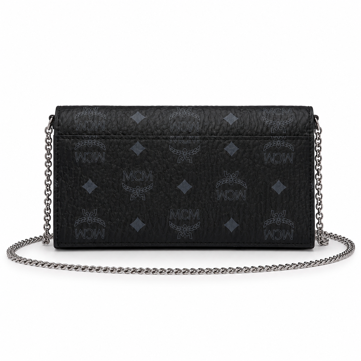 MCM Klassik Series Black Chain Envelope Bag
