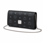 MCM Klassik Series Black Chain Envelope Bag
