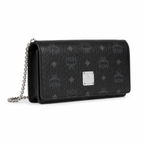 MCM Klassik Series Black Chain Envelope Bag