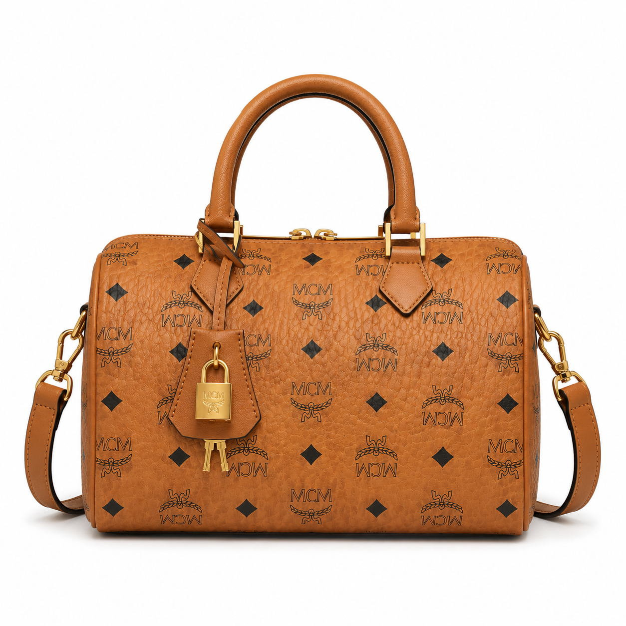 MCM Ella Series Mini Boston Bag