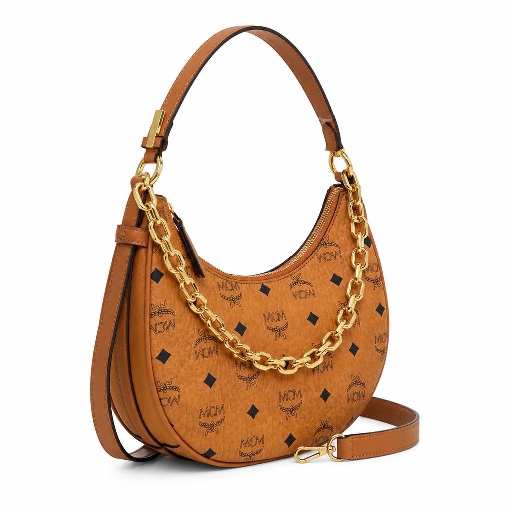 MCM Aren Crescent Bag