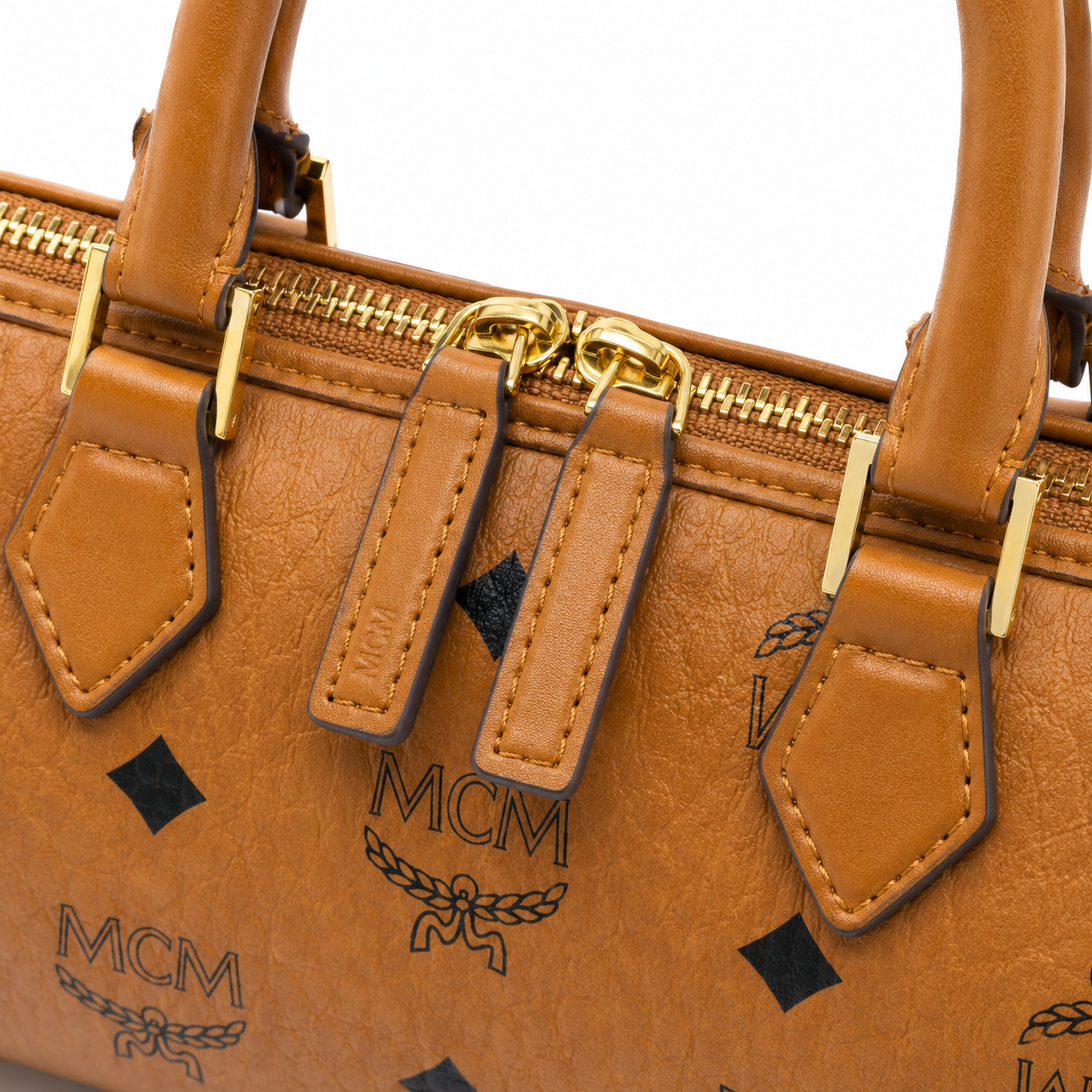 MCM Ella Visetos Series Mini Boston Bag