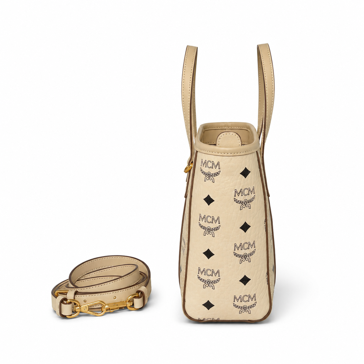 MCM Toni Visetos Series Mini Basket Tote Bag