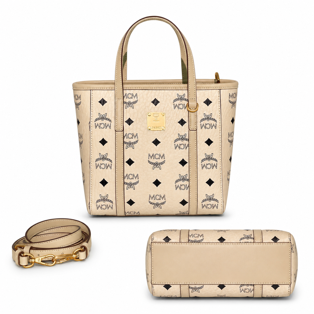MCM Toni Visetos Series Mini Basket Tote Bag