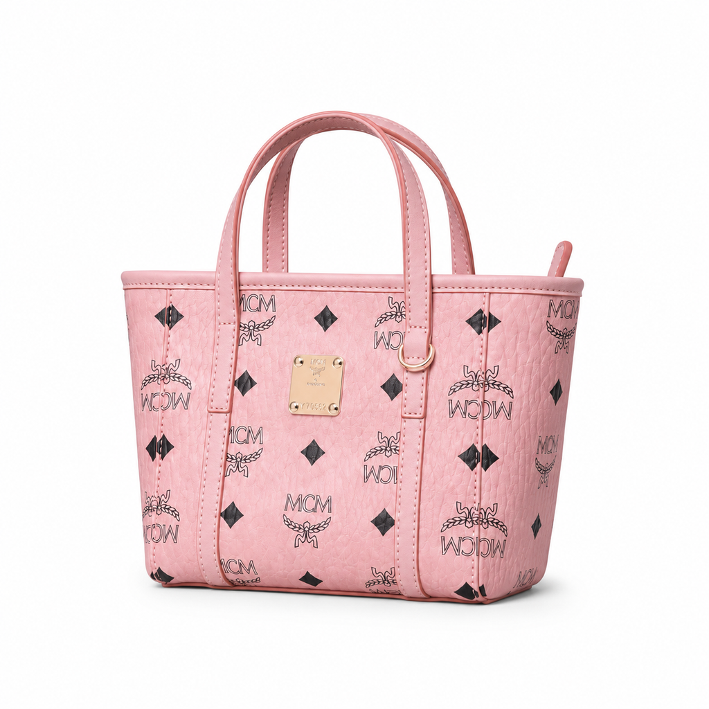 MCM Toni Visetos Series Ultra-Mini Basket Tote Bag