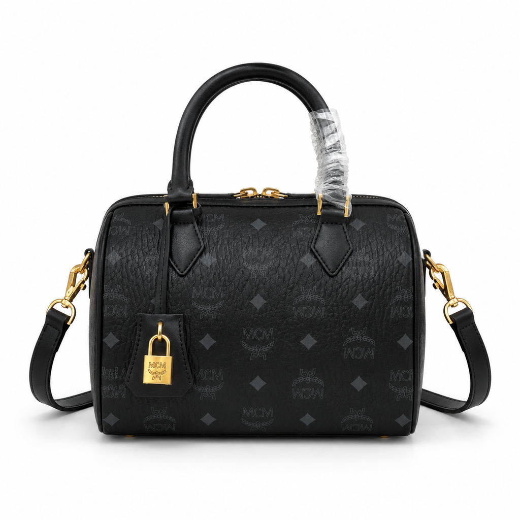 MCM Ella Visetos Boston Bag