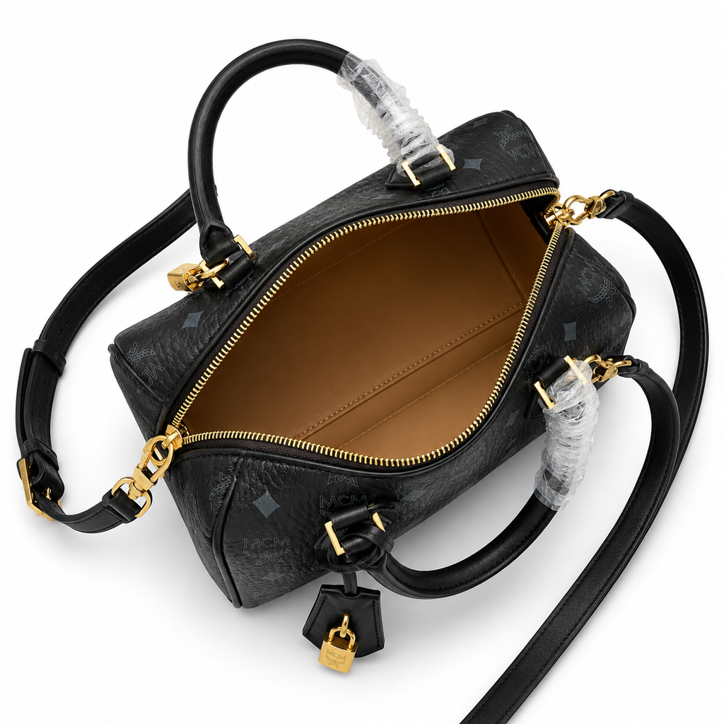 MCM Ella Visetos Boston Bag