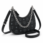 MCM Aren Series Crescent Shoulder Bag
